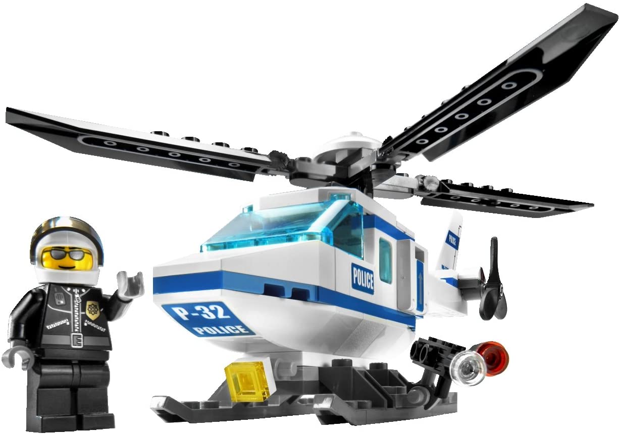 Lego® 7741 City Polizei Hubschrauber mit Figur in gutem Zustand 